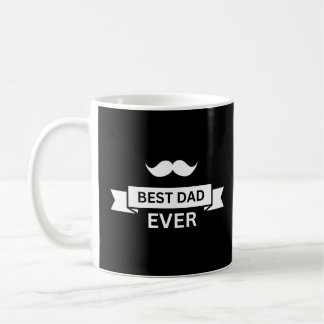 Vaderdag BESTE PAPA OOIT Typo met Snor Koffiemok