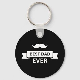 Vaderdag BESTE PAPA OOIT Typo met snor Sleutelhanger