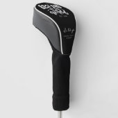 Vaderdag beste papa ooit typografie gepersonalisee golfheadcover (Schuin)