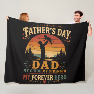Vaderdag Beste Papa Ooit Vintage Fleece Deken