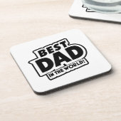 Vaderdag Beste papa ter wereld Bier Onderzetter (Linkerzijde)