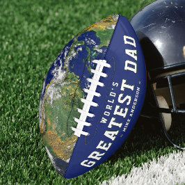 Vaderdag Beste Papa Ter Wereld Blauwe Aarde American Football