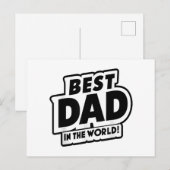 Vaderdag Beste papa ter wereld Briefkaart (Voorkant / Achterkant)