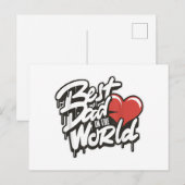 Vaderdag Beste papa ter wereld Briefkaart (Voorkant / Achterkant)