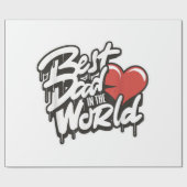 Vaderdag Beste papa ter wereld Cadeaupapier (Vlak)