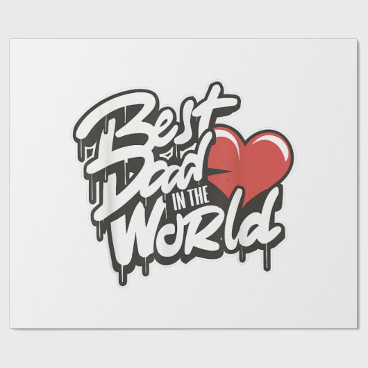 Vaderdag Beste papa ter wereld Cadeaupapier (Vlak)
