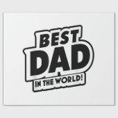 Vaderdag Beste Papa Ter Wereld Cadeaupapier (Vlak)