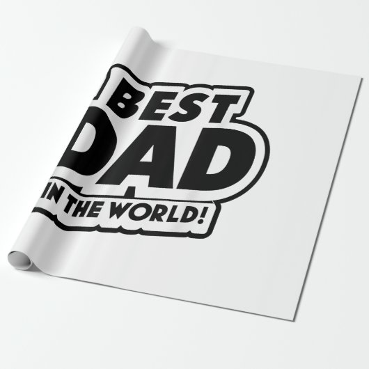 Vaderdag Beste Papa Ter Wereld Cadeaupapier (Uitgerold)