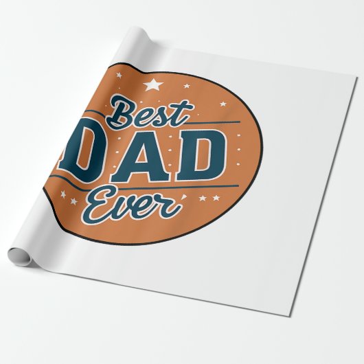 Vaderdag Beste papa ter wereld Cadeaupapier (Uitgerold)