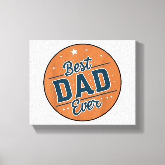 Vaderdag Beste Papa Ter Wereld Canvas Afdruk (Voorkant)
