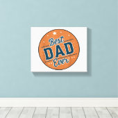 Vaderdag Beste Papa Ter Wereld Canvas Afdruk (Insitu (Houten vloer))
