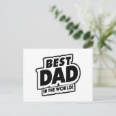 Vaderdag Beste papa ter wereld Feestdagenkaart (Staand voorkant)