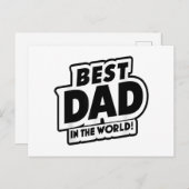Vaderdag Beste papa ter wereld Feestdagenkaart (Voorkant / Achterkant)