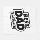 Vaderdag Beste Papa Ter Wereld Fleece Deken (Voorkant (Horizontaal))