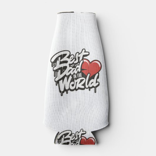 Vaderdag Beste papa ter wereld Flesjeskoeler (Voorkant)