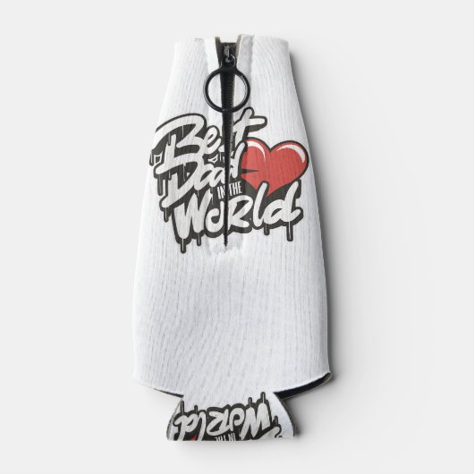 Vaderdag Beste papa ter wereld Flesjeskoeler (Achterkant)