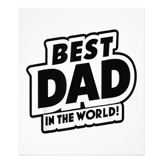 Vaderdag Beste papa ter wereld Foto Afdruk (Voorkant)