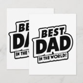 Vaderdag Beste papa ter wereld Informatiekaartje (Voorkant / Achterkant)