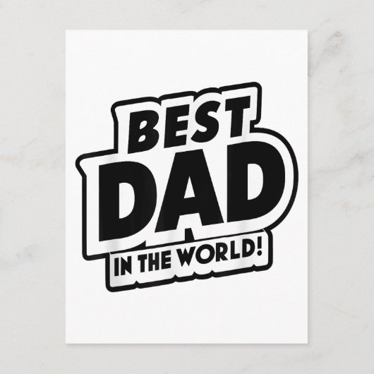 Vaderdag Beste papa ter wereld Informatiekaartje (Achterkant)