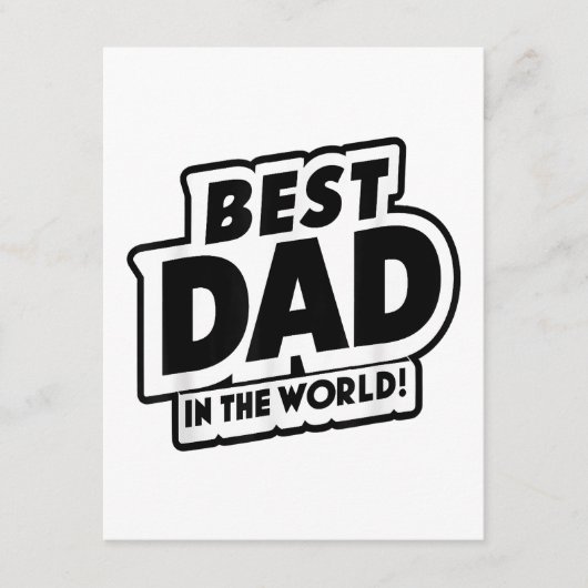 Vaderdag Beste papa ter wereld Informatiekaartje (Voorkant)