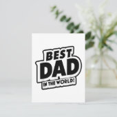Vaderdag Beste papa ter wereld Informatiekaartje (Staand voorkant)