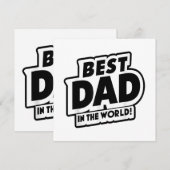 Vaderdag Beste papa ter wereld Kaart (Voorkant / Achterkant)