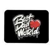 Vaderdag Beste papa ter wereld Magneet (Horizontaal)