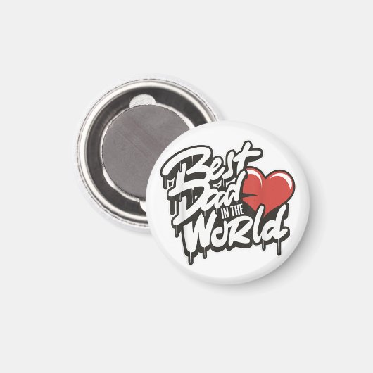 Vaderdag Beste papa ter wereld Magneet (Voorkant / Achterkant)