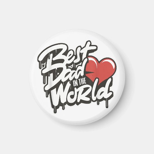 Vaderdag Beste papa ter wereld Magneet (Voorkant)