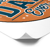 Vaderdag Beste papa ter wereld Poster (Hoek)