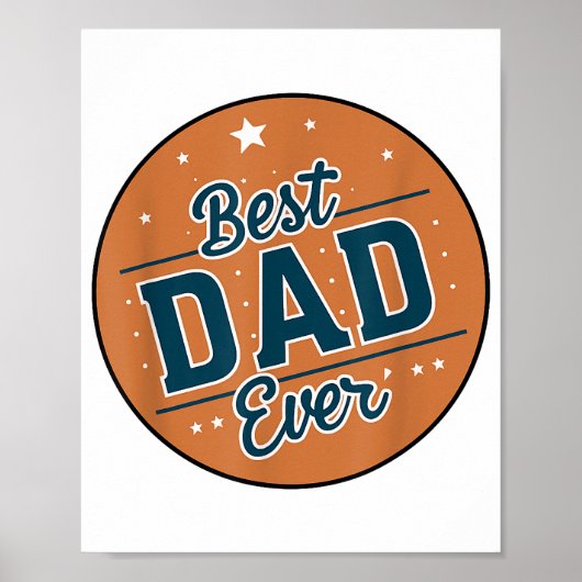 Vaderdag Beste papa ter wereld Poster (Voorkant)