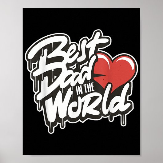 Vaderdag Beste papa ter wereld Poster (Voorkant)