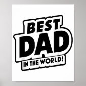 Vaderdag Beste papa ter wereld Poster (Voorkant)