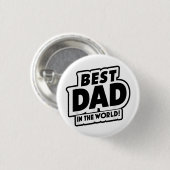 Vaderdag Beste papa ter wereld Ronde Button 3,2 Cm (Voorkant /achterkant)