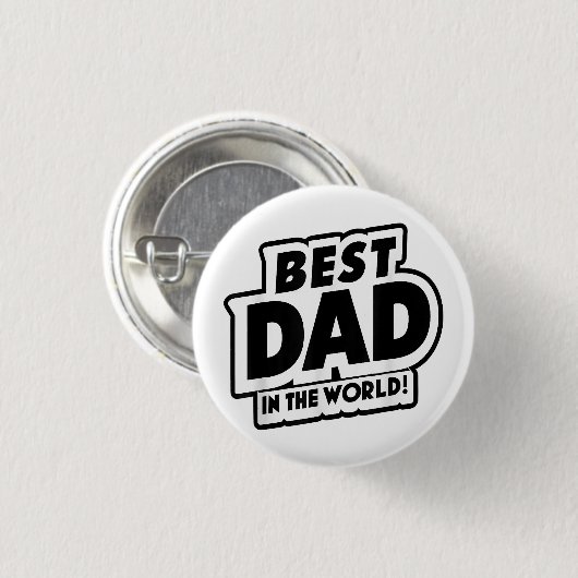 Vaderdag Beste papa ter wereld Ronde Button 3,2 Cm (Voorkant /achterkant)