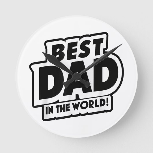 Vaderdag Beste papa ter wereld Ronde Klok (Voorkant)