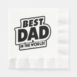 Vaderdag Beste papa ter wereld Servet