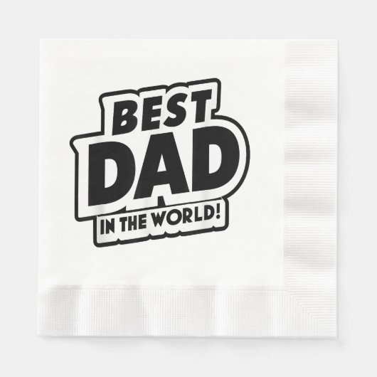 Vaderdag Beste papa ter wereld Servet (Voorkant)