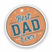 Vaderdag Beste Papa Ter Wereld Sticker (Voorkant)