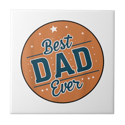 Vaderdag Beste papa ter wereld Tegeltje (Voorkant)