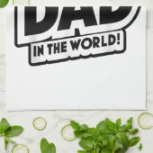 Vaderdag Beste papa ter wereld Theedoek (Gevouwen)