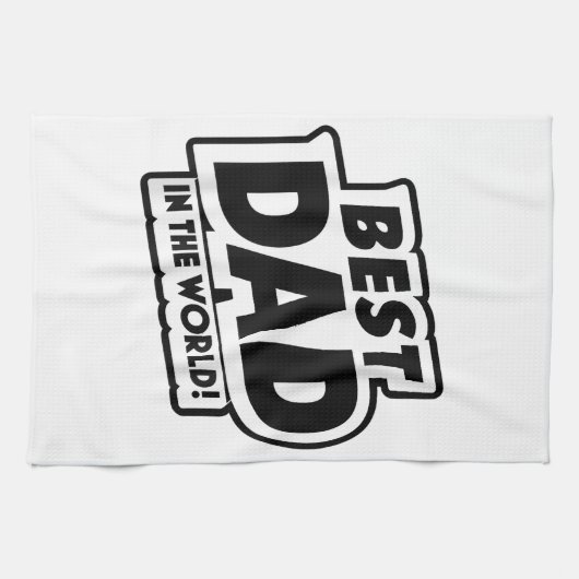 Vaderdag Beste papa ter wereld Theedoek (Horizontaal)