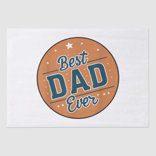 Vaderdag Beste papa ter wereld Tissuepapier (Voorkant)