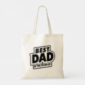 Vaderdag Beste papa ter wereld Tote Bag (Achterkant)