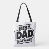 Vaderdag Beste papa ter wereld Tote Bag (Achterkant)