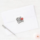 Vaderdag Beste papa ter wereld Vierkante Sticker (Envelop)