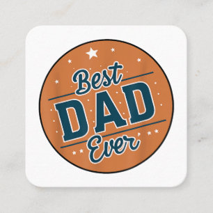 Vaderdag Beste papa ter wereld Vierkante Visitekaartje