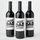 Vaderdag Beste papa ter wereld Wijn Etiket (Flessen)