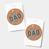 Vaderdag Beste Papa Van De Wereld Badge (Voor- en achterkant)