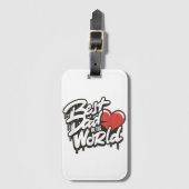 Vaderdag Beste Papa Van De Wereld Bagagelabel (Voorkant (verticaal))